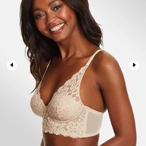 Maidenform Lightly Lined Convertible Lace Bralette 36C